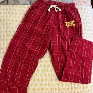 USC Red Plaid Pajama Pants